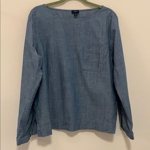 J. Crew chambray popover shirt